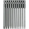 11 Pièces 100mm S2 1/4Pouce Torx Tournevis Bits à Tige Hexagonale De Précision Foret Tournevis Magnétique De Sécurité T6-T40 Tournevis à Tête Longue Torx -Versailles