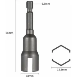 Tourne-écrous Hexagonaux 1/4"，Irisfr（2pcs） -Promos Brico Forte Boutique 45417367 2