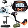 Détecteur De Métaux Mode Discrimination LCD étanche 10 Pouces Détecteur De Métaux Outil De Recherche De Trésors Avec Pelle, Sac Et écouteurs