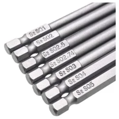 1/4" Hex Tige Long Magnétique Carré Tournevis Bits Set Outils Électriques, 150mm Longueur Guazhuni 7Pcs -Promos Brico Forte Boutique 45885343 5