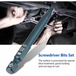 1/4" H6.3x65mm Embouts De Tournevis à Tête Carrés Magnétique,Set Embouts De Tournevis Hexagonale En Acier Allié S2 Guazhuni 10 Pcs -Promos Brico Forte Boutique 45885353 5