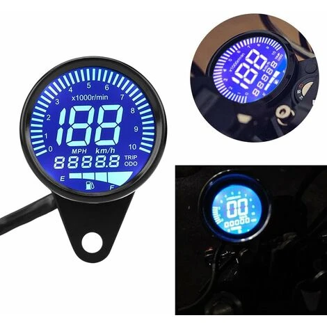 Compteur De Vitesse De Moto, Odomètre Tachymètre Universel Digital LED Compte-tours Compteur Kilométrique Indicateur De Vitesse Guazhuni Noir 2 Compteur De Vitesse De Moto, Odomètre Tachymètre Universel Digital LED Compte-tours Compteur Kilométrique Indicateur De Vitesse Guazhuni Noir – Image 2