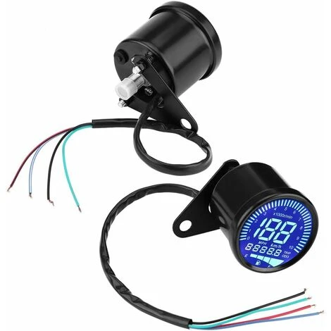Compteur De Vitesse De Moto, Odomètre Tachymètre Universel Digital LED Compte-tours Compteur Kilométrique Indicateur De Vitesse Guazhuni Noir 5 Compteur De Vitesse De Moto, Odomètre Tachymètre Universel Digital LED Compte-tours Compteur Kilométrique Indicateur De Vitesse Guazhuni Noir – Image 5