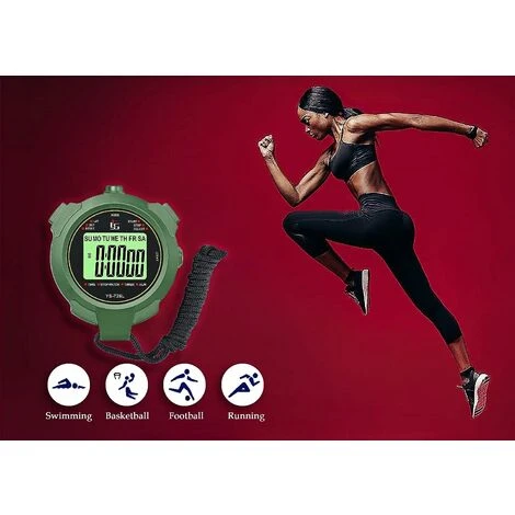 Chronomètre,Chronometre Professionnel Mémoire Avec Fonction Muet Et Lumièr Pour Sport Guazhuni 4 Chronomètre,Chronometre Professionnel Mémoire Avec Fonction Muet Et Lumièr Pour Sport Guazhuni – Image 4