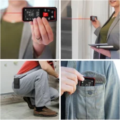 Koticidsin Télémètre Laser,50m Metre Laser,Ecart 2mm,50 Données, Mesure De La Distance, Surface Et Du Volume, Pythagore,Fonction Mue -Promos Brico Forte Boutique 46733511 5