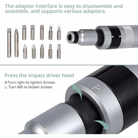 Tournevis à Frapper 13 Pièces 1/2" Impact Driver Set D'embouts Pour Coupes Hexagonales En Croix Pour Usages Lourds Versailles 4 Tournevis à Frapper 13 Pièces 1/2" Impact Driver Set D'embouts Pour Coupes Hexagonales En Croix Pour Usages Lourds Versailles – Image 4