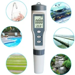 4-en-1 Testeur PH Mètre, PH Mètre Numérique De Qualité De L'eau Pour Tester Le PH/TDS/EC/Température De Haute Précision, Test Pour Eau Potable, Maison, Piscine, Aquarium Macaron -Promos Brico Forte Boutique 48400063 4