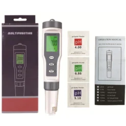 4-en-1 Testeur PH Mètre, PH Mètre Numérique De Qualité De L'eau Pour Tester Le PH/TDS/EC/Température De Haute Précision, Test Pour Eau Potable, Maison, Piscine, Aquarium Macaron -Promos Brico Forte Boutique 48400063 5