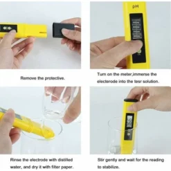 Testeur De Ph Professionnel, Fonction D'étalonnage Automatique Et 0,00-14,00 Gamme De Mesure Pour L’Eau Portable Aquarium Hydroponie Piscine Plage De Mesure -Promos Brico Forte Boutique 48804162 3