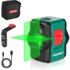 Niveau Laser, HYCHIKA 30M Autonivelant Niveau Laser Vert Pour L'extérieur, Deux Modules, Ligne Croix/Horizontale/Verticale, USB Rechargeable, Support Magnétique