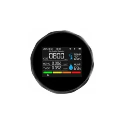 Détecteur De Qualité De L'air Portable Mesure De CO2 Mesure De Température Numérique Testeur D'humidité Détecteur De Dioxyde De Carbone TVOC Formaldeide HCHO (Black-2)