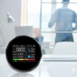 Détecteur De Qualité De L'air Portable Mesure De CO2 Mesure De Température Numérique Testeur D'humidité Détecteur De Dioxyde De Carbone TVOC Formaldeide HCHO (Black-2) -Promos Brico Forte Boutique 52501747 4
