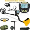 10 Pouces Détecteur De Métaux LCD Nouveau Mode De Discrimination étanche Outil De Recherche De Trésors De Avec/pelle, Sac, Casque Et Lampe Frontale