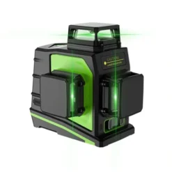 Huepar GF360G - 3 Lignes Vertes De 360 Degrés - Ligne Transversale à Nivellement Automatique, Base Magnétique De 360°