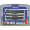 Tivoly Coffret De 4 Tarauds Machines GUN DIN 352 HSS M4 à M10 + 4 Forets Métaux HSS