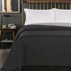 Couvre-lit Matelassé Paul Noir + Acier 170X210 -Promos Brico Forte Boutique 55949493 3