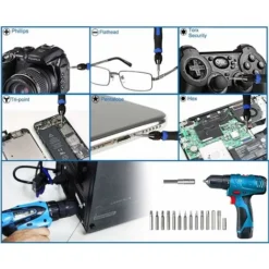 126 En 1 Set Tournevis De Précision, Tournevis Outils De Réparation Demontage Opening Tool Kit Avec Torx Phillips Hex Pour MacBook Pro Air, PC Portable, IPhone, IPad, Lunettes, Laptop, Xbox -Promos Brico Forte Boutique 56667395 5