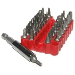 Embout De Vissage électronique 32 Pièces，Embout De Tournevis à Six Pans Creux Avec Trou Douille Torx, Rouge，Fonepro -Promos Brico Forte Boutique 57238992 5