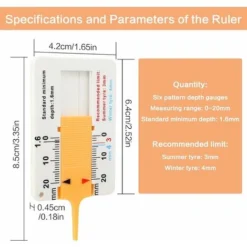 Jauge De Profondeur De Pneu Ajustable 6 PCS Jauge D'Usure De Pneu Jauge De Profondeur De Pneu Jauge De Profondeur De Pneu En Plastique Pour Mesurer Les Pneu（Orange） -Promos Brico Forte Boutique 57274870 4