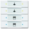 BUSCH-JAEGER 6127/02-84 KNX MODULE CAPTEUR À TOUCHES QUADRUPLE/OCTUPLE, MULTIFONCTION , DAVOS/BLANC STUDIO, SOLO CARAT