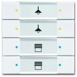 BUSCH-JAEGER 6127/02-84 KNX MODULE CAPTEUR À TOUCHES QUADRUPLE/OCTUPLE, MULTIFONCTION , DAVOS/BLANC STUDIO, SOLO CARAT