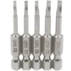 5pcs 50mm 1/4 " Embouts De Tournevis Triangle à Tige Hexagonale, Embout De Tournevis électrique, Magnétisme 1,8 / 2,0 / 2,3 / 2,7 / 3,0,Lilaris