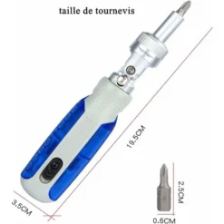 Tournevis, Jeu De Tournevis, 180 ° Tournevis à Cliquet Magnétique Rotatif, Le Jeu 14 En 1 Peut être Utilisé Pour Les Travaux De Réparation Sur Les, Les Appareils électroménagers,les Meubles，Lilaris -Promos Brico Forte Boutique 57886473 2