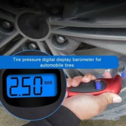 GDRHVFD Digital Pneu Pression De La Pression Lcd Affichage De L'Écran Lcd 100Pi 4 Paramètres Pneumètre De Pression De Pneu Rouge Outil De Mesure Accessoir De La Voiture -Promos Brico Forte Boutique 58080473 4