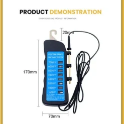MLD-002 600V-7KV Testeur De Clôture Maison Jardin Cheval Bétail Voltmètre De Clôture électrique Pas Besoin De Batterie Avec 8 Voyants Lumineux -Promos Brico Forte Boutique 58259024 4