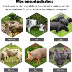 MLD-002 600V-7KV Testeur De Clôture Maison Jardin Cheval Bétail Voltmètre De Clôture électrique Pas Besoin De Batterie Avec 8 Voyants Lumineux -Promos Brico Forte Boutique 58259024 5