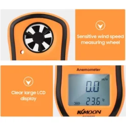 GM8908 Anémomètre Numérique Portatif Compteur De Vitesse Du Vent Jauge De Vitesse De L'air Testeur De Température Avec écran LCD Rétroéclairé Refroidissement éolien Pour Prise De Vue Surf Voile -Promos Brico Forte Boutique 58382927 3