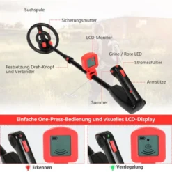 TolleTour Détecteur De Métaux Détecteurs De Métaux Détecteur De Métaux Professionnel Appareil De Recherche Chercheur Allround Metall Detector -Promos Brico Forte Boutique 58412837 3