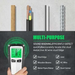 Détecteur Numérique De Construction 5 En 1, Détecteur De Mur Avec Ecran LCD, Scanner Électronique De Goujons Détecter Métaux/Fils Électrique/Studs En Bois Dans Murs, Sols Et Plafonds (165X76X35mm) ——V -Promos Brico Forte Boutique 58666230 3
