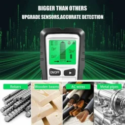 Détecteur Numérique De Construction 5 En 1, Détecteur De Mur Avec Ecran LCD, Scanner Électronique De Goujons Détecter Métaux/Fils Électrique/Studs En Bois Dans Murs, Sols Et Plafonds (165X76X35mm) ——V -Promos Brico Forte Boutique 58666230 4