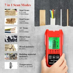 Détecteur Numérique De Construction 7 En 1,Électrique Detecteur De Metal Cable électrique,DétecteuMatériaux Mur Pour Bois Métal Détection -Promos Brico Forte Boutique 60029975 3