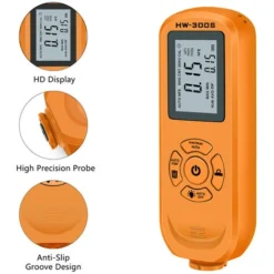 Jauge D'épaisseur De Revêtement De HW-300S Testeur D'épaisseur De Film De Peinture Numérique De Haute Précision Outil De Mesure D'épaisseur D'affichage De Rétroéclairage LCD,Orange,écran Horizontal -Promos Brico Forte Boutique 60580579 2