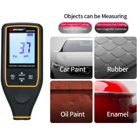 Jauge D'épaisseur De Revêtement D'épaisseur De Revêtement De Peinture Numérique SNDWAY Appareil De Contrôle D'épaisseur De Revêtement De Testeur D'épaisseur Avec Fonction Automatique Détecteur De Voiture De Sonde Fe / NF Revêtement De Revêtement De Véhicule Automobile De Peinture Testeur De Mètre Avec écran De Rotation,Le Noir 5 Jauge D'épaisseur De Revêtement D'épaisseur De Revêtement De Peinture Numérique SNDWAY Appareil De Contrôle D'épaisseur De Revêtement De Testeur D'épaisseur Avec Fonction Automatique Détecteur De Voiture De Sonde Fe / NF Revêtement De Revêtement De Véhicule Automobile De Peinture Testeur De Mètre Avec écran De Rotation,Le Noir – Image 5