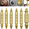 Tournevis Cassés Et Forets, Outil De Retrait De Tournevis Endommagé Et Dénudé, Facile à Enlever Et à Dénuder, Vis Dénudées Et Cassées（or 6pcs）LO-Ron