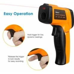 Thermomètre Infrarouge, Sans Contact Laser Thermomètre Infrarouge De -50°C à 550°C, Ecran LCD Rétroéclairé (Pas Pour L'homme) -Promos Brico Forte Boutique 63702099 4