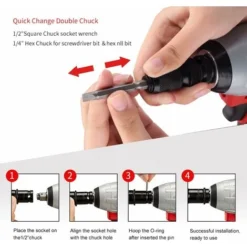 Brushless Clé à Chocs Sans Fil Sans Avec Adaptateur,1Batterie 3.0AH TEENO,5 Douilles à Chocs, Avc 26pcs Accessoires (Une Batterie) -Promos Brico Forte Boutique 63862139 3