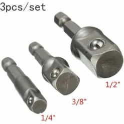 Lot De 3 Adaptateurs De Douille à Choc 6,35 Mm, 9,5 Mm, 12,7 Mm -Arcenciél -Promos Brico Forte Boutique 64126806 3