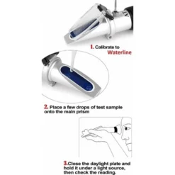 Réfractomètre Antigel 4 En 1 Pour Vérifier Le Point De Congélation Des Systèmes Antigel Automobile, Testeur De Gel Réfractomètre Pour Acide De Batterie, éthylène Propylène Glycol -Promos Brico Forte Boutique 64873435 4