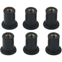 Paquet De 30 écrous De Pare-brise En Caoutchouc Noir M5 Pour Moto-BDD