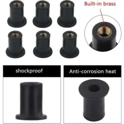 Paquet De 30 écrous De Pare-brise En Caoutchouc Noir M5 Pour Moto-BDD 7 Paquet De 30 écrous De Pare-brise En Caoutchouc Noir M5 Pour Moto-BDD -Promos Brico Forte Boutique 65376177 4