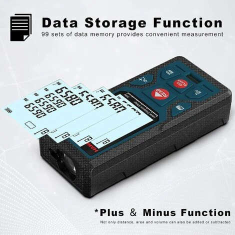 Télémètre Laser Numérique, LM50 50 M Lasermètre Numérique, Théorème De Longueur/surface/volume/théorème De Pythagore Avec Rétroéclairage LCD, IP54(50m) 4 Télémètre Laser Numérique, LM50 50 M Lasermètre Numérique, Théorème De Longueur/surface/volume/théorème De Pythagore Avec Rétroéclairage LCD, IP54(50m) – Image 4