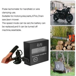 Tachymètre Inductif, Tachymètre Numérique 2 Temps, Compte-Tours Numérique Inductif Pour Tronçonneuses, Tondeuses à Gazon Et Motos, Batterie Remplaçable -Promos Brico Forte Boutique 65775575 3