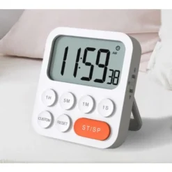 Déstockage Minuteur De Cuisine Numérique Multifonction Avec Fonction Horloge, Réglage Rapide, 3 Niveaux De Volume, Support Magnétique, Support Pliable (1 Pièce) -Promos Brico Forte Boutique 66165573 3