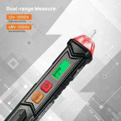 ENGiNDOT Testeur De Tension, Détecteur De Tension Sans Contact Écran LCD Double Sensibilité Réglable AC 12V/48V-1000V, Test De Fil Phase/Neutre NCV, Lampe De Poche, Alarme Sonore Et Lumineuse VT02 -Promos Brico Forte Boutique 66438800 3