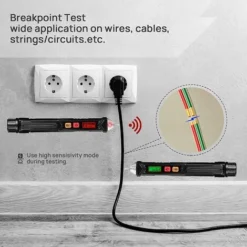 ENGiNDOT Testeur De Tension, Détecteur De Tension Sans Contact Écran LCD Double Sensibilité Réglable AC 12V/48V-1000V, Test De Fil Phase/Neutre NCV, Lampe De Poche, Alarme Sonore Et Lumineuse VT02 -Promos Brico Forte Boutique 66438800 4
