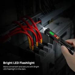 ENGiNDOT Testeur De Tension, Détecteur De Tension Sans Contact Écran LCD Double Sensibilité Réglable AC 12V/48V-1000V, Test De Fil Phase/Neutre NCV, Lampe De Poche, Alarme Sonore Et Lumineuse VT02 -Promos Brico Forte Boutique 66438800 5